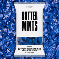 Candy Envy front pack showing blue-wrapped buttermints, convenient party supply