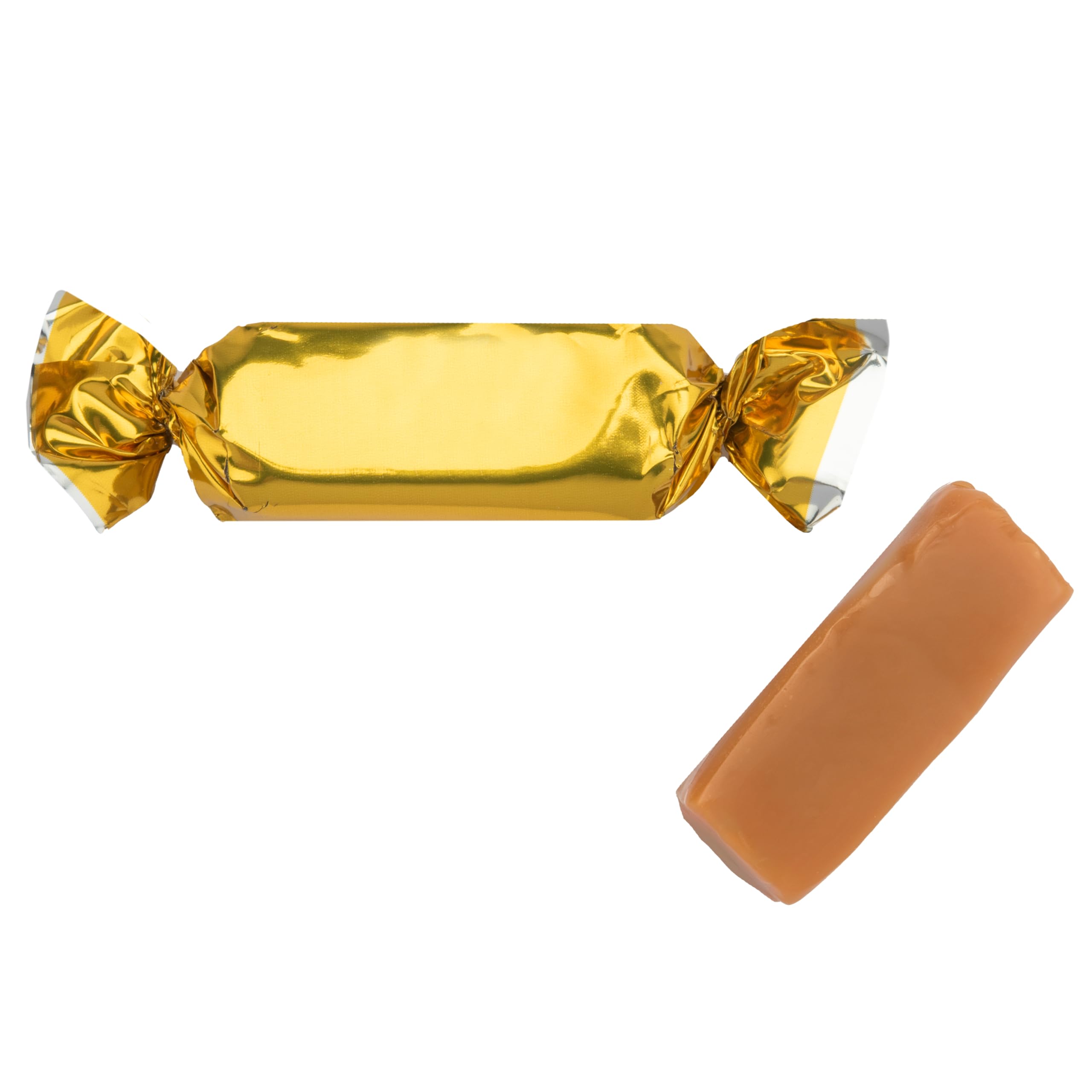 Candy Envy unwrapped caramel closeup revealing soft texture and chew appeal