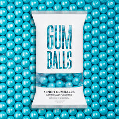 Candy Envy front packaging showing shimmer light blue gumballs and 2 lb bag benefit