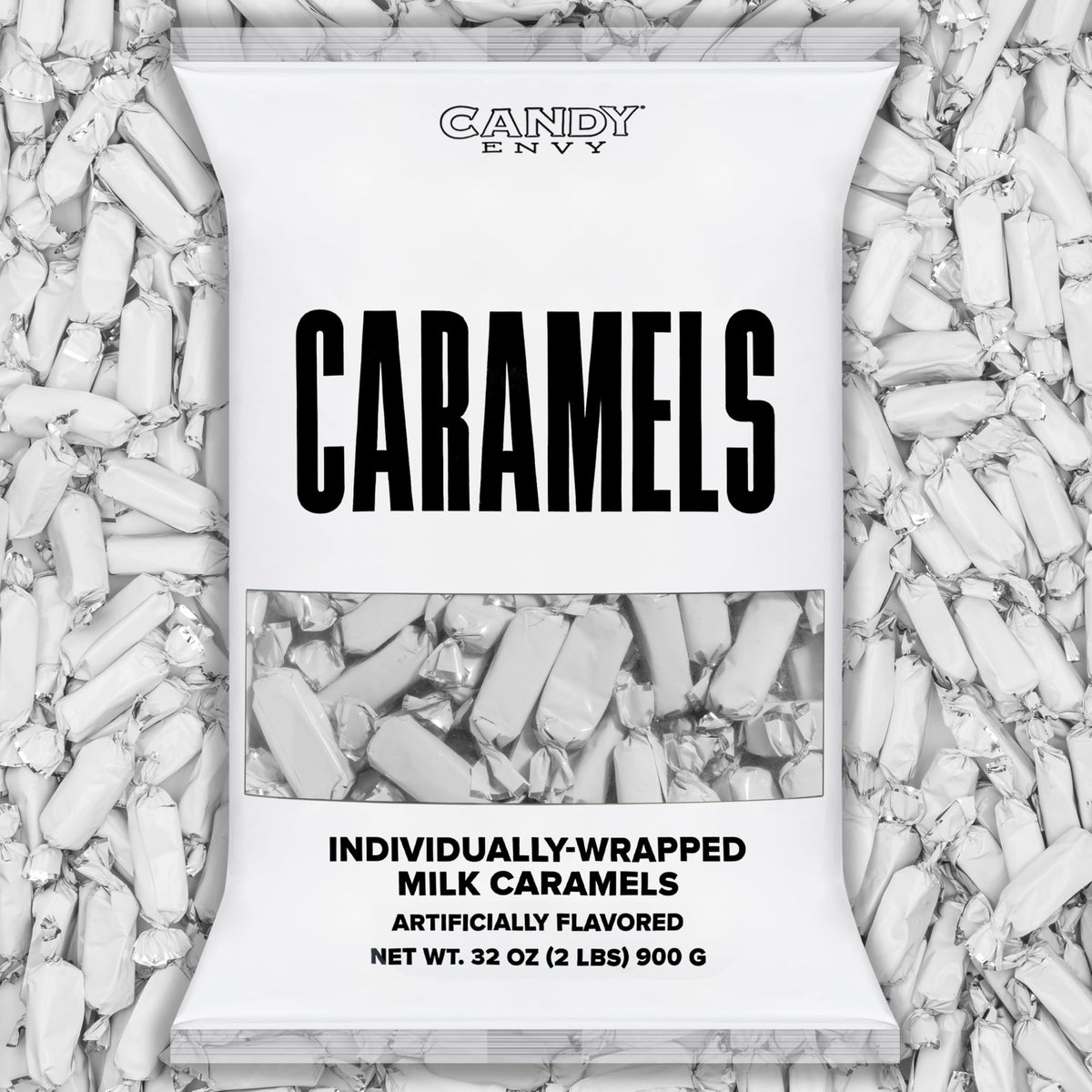 Candy Envy front packaging shows two‑pound bag and easy‑serve bulk benefit
