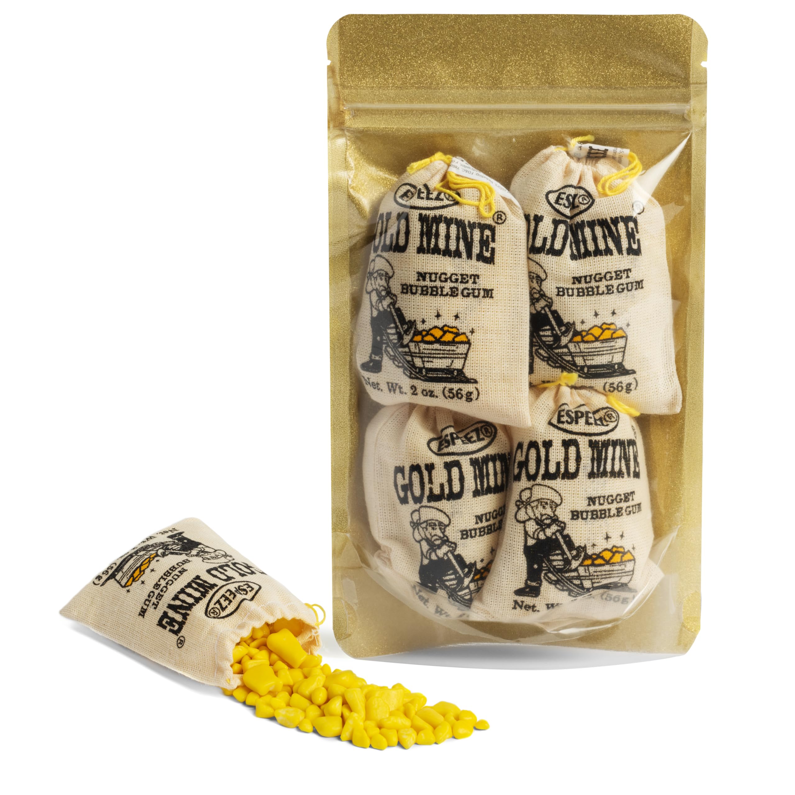 Candy Envy front packaging showing decorative gold bag and resealable closure for attractive display