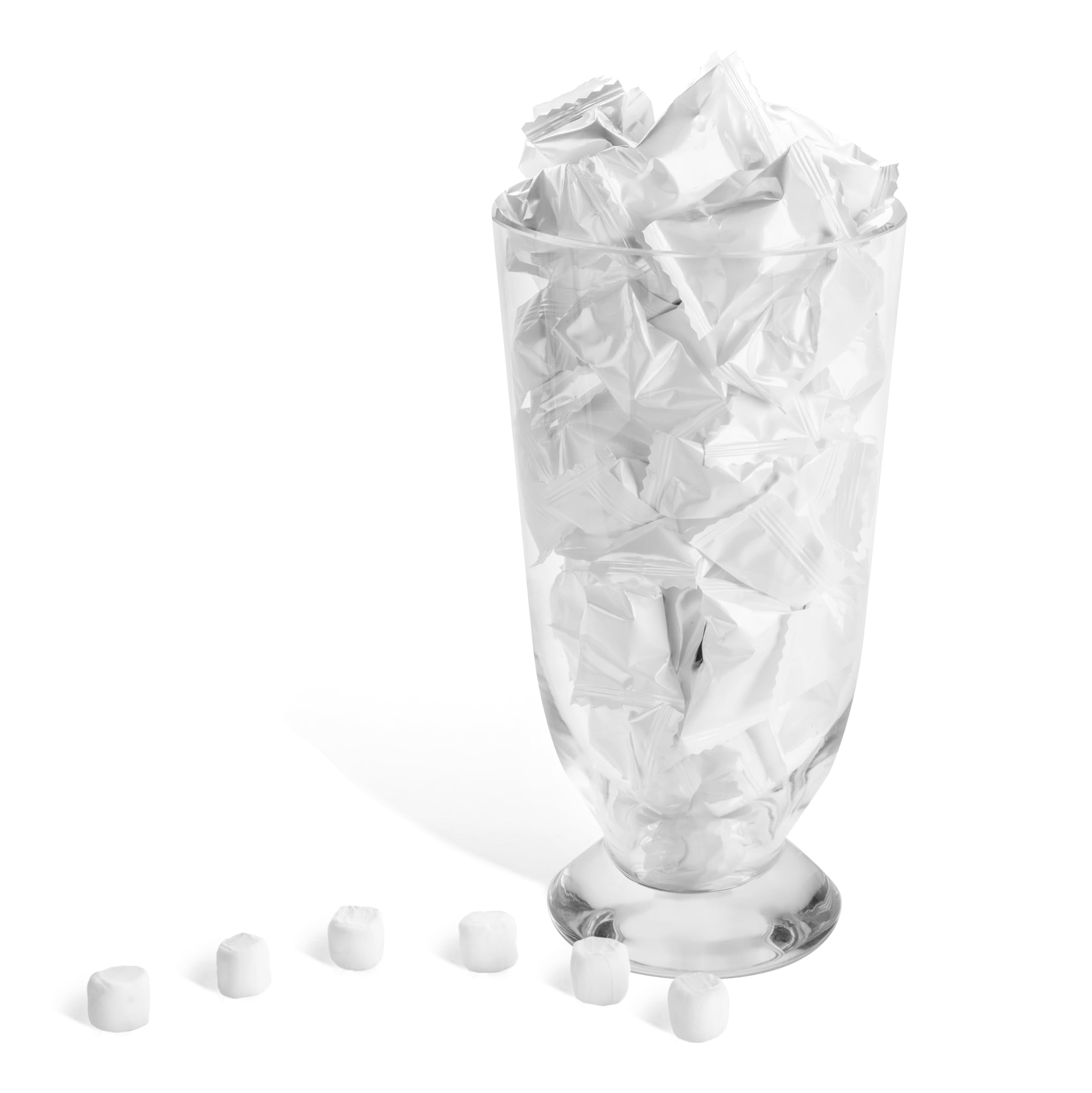 Candy Envy hands unwrapping a mint demonstrating hygienic individual wrappers and convenience