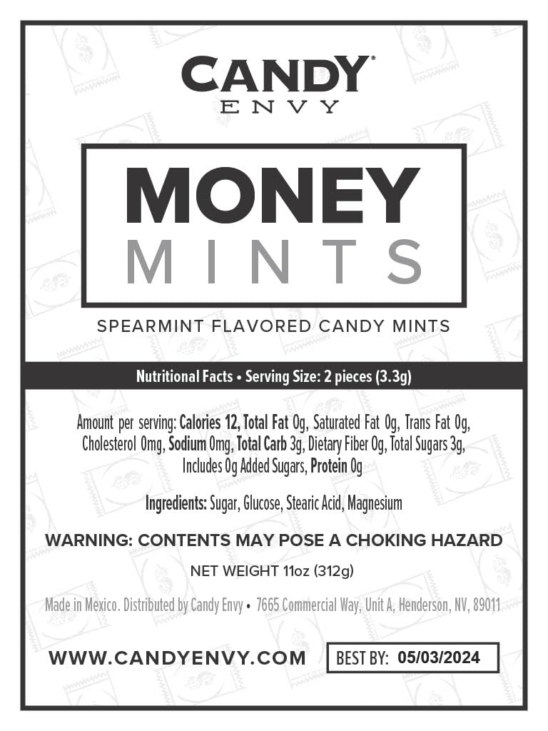 Candy Envy packs arranged on counter in a business setting for giveaways