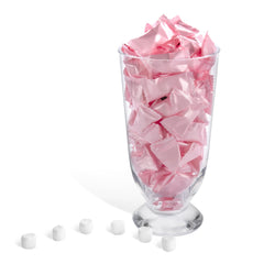 Candy Envy mints in clear candy dish ready for guests and quick refills