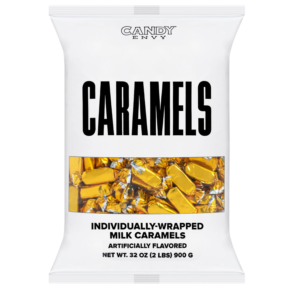 Candy Envy caramel beside a quarter for scale, clarifies size for portioning