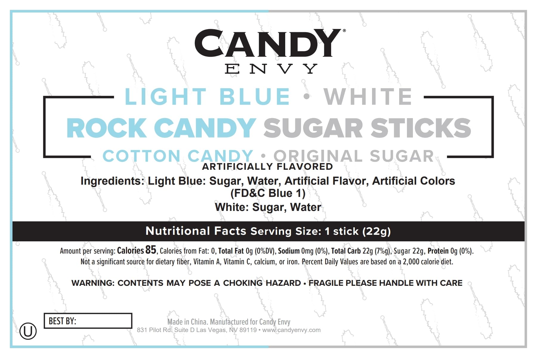Candy Envy stick stirring hot tea for gradual sweetening and visual appeal