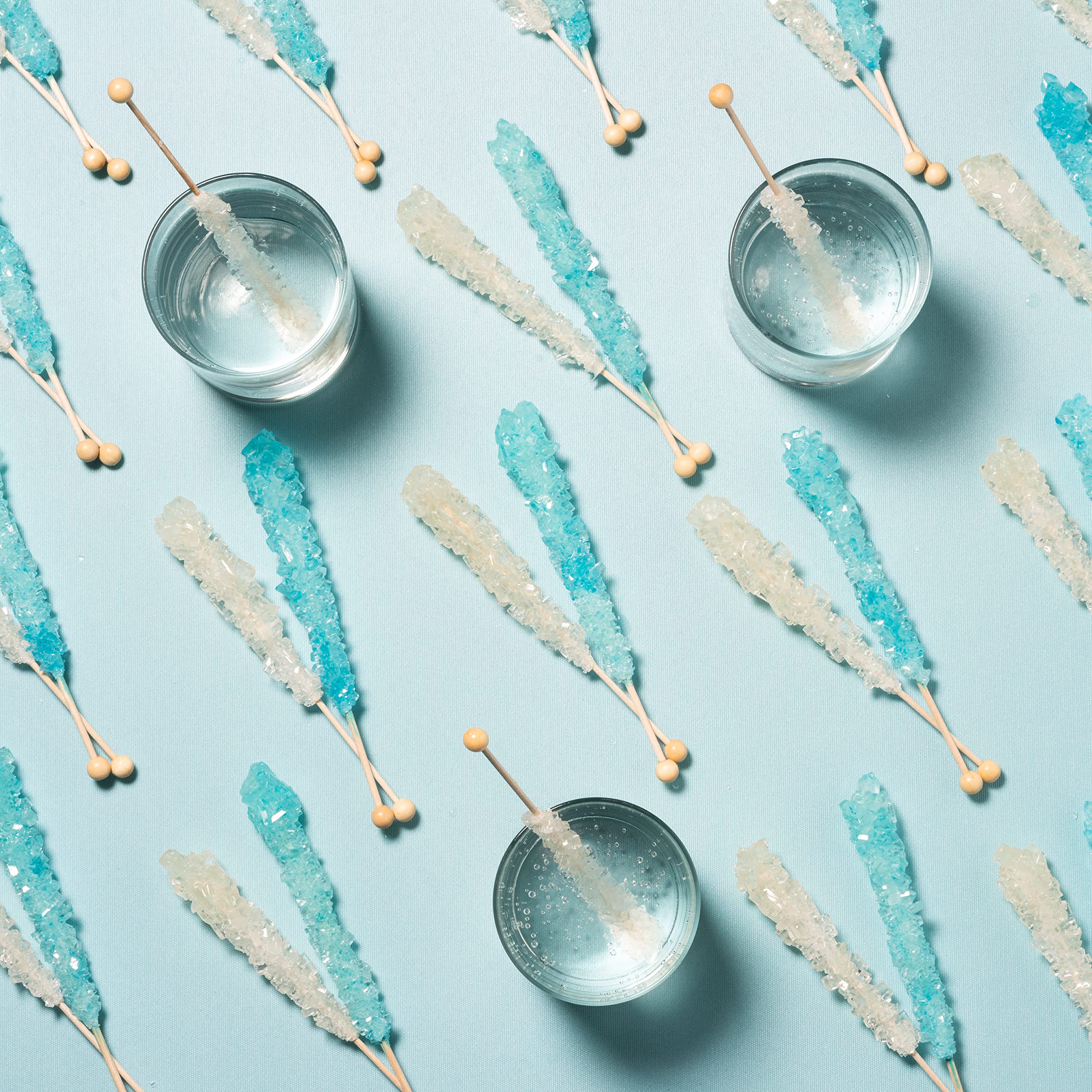 Candy Envy texture and color contrast of light blue and white crystals