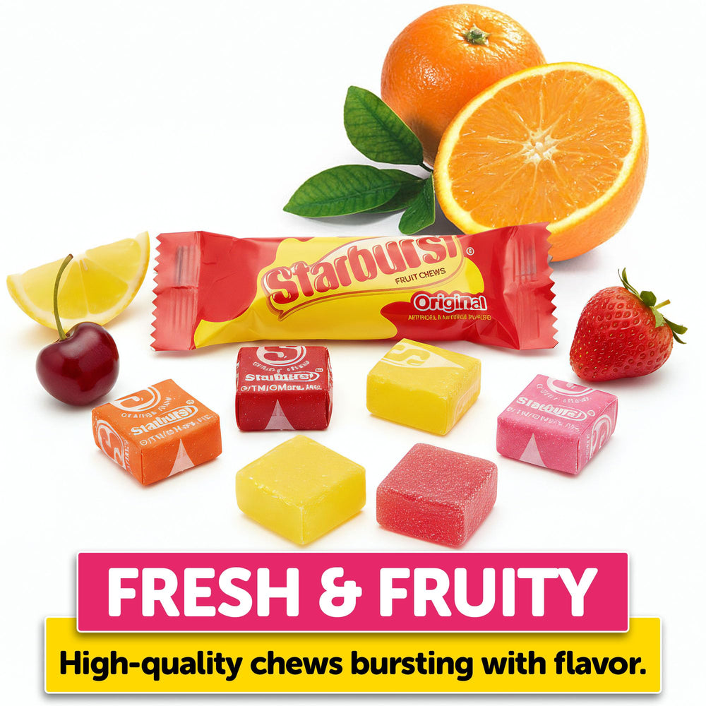 Candy Variety Pack unwrapped selection of pink red yellow orange pieces benefit: highlights flavor variety