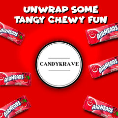 CandyKrave close-up of cherry taffy texture highlighting chewy appeal