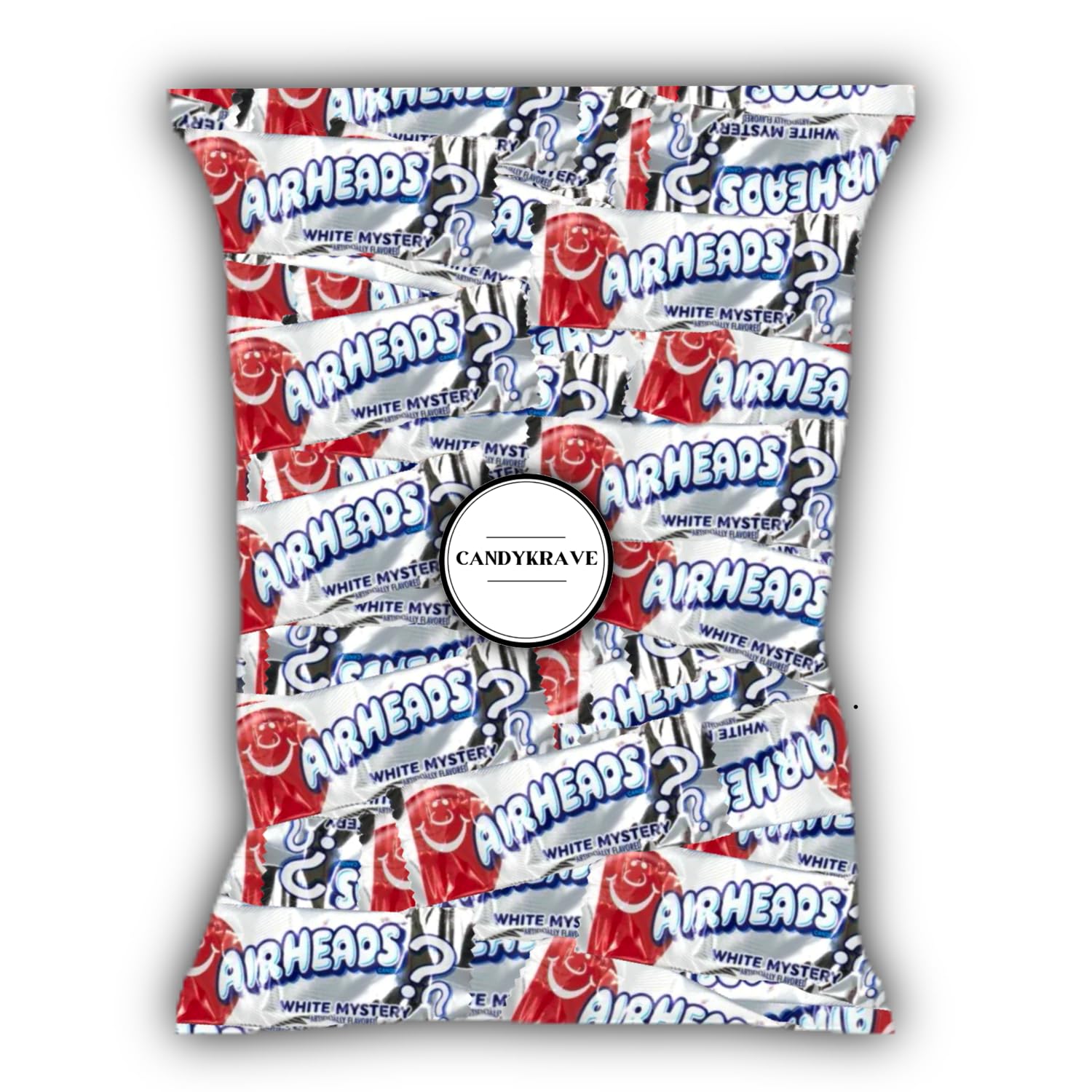 CandyKrave Airheads front packaging shows bulk 80-count and benefits