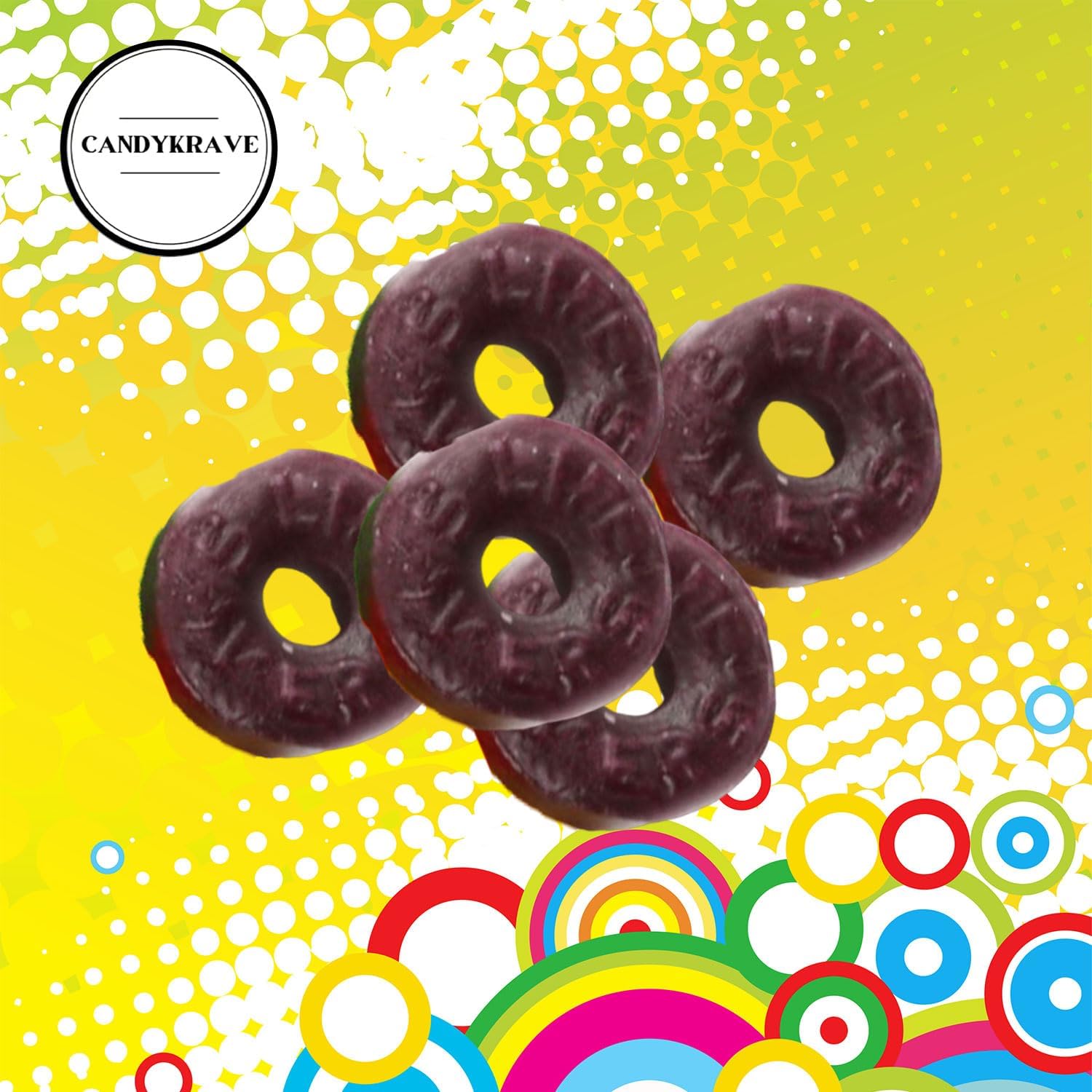 CandyKrave raspberry candies arranged on party table adding festive color and theme