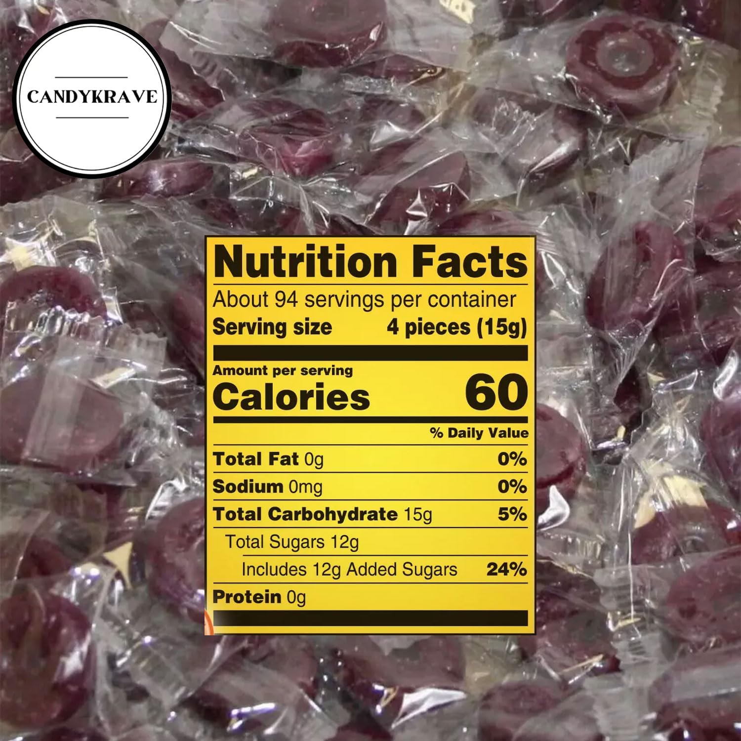 CandyKrave unwrapped raspberry ring close-up highlighting bright color and clarity