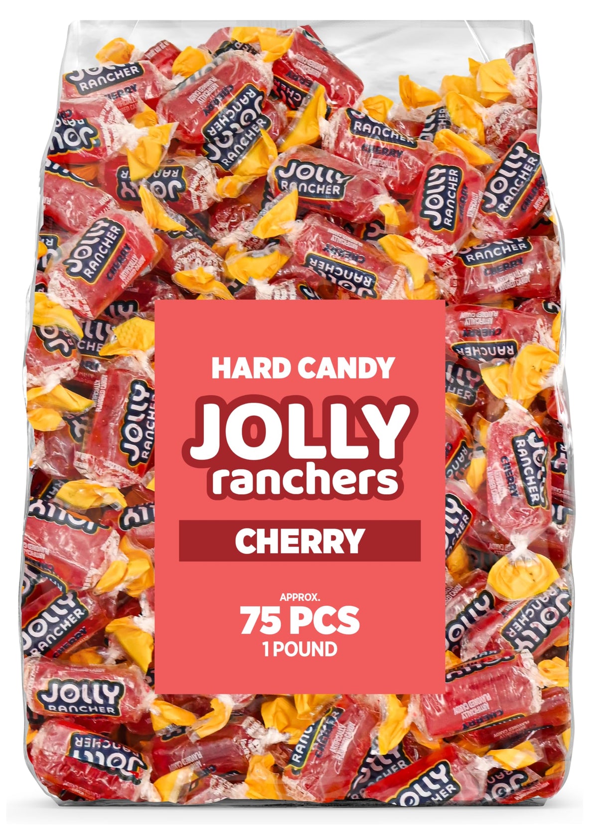 Candylish front packaging showing 1 lb bag and bright red candies, convenient bulk value