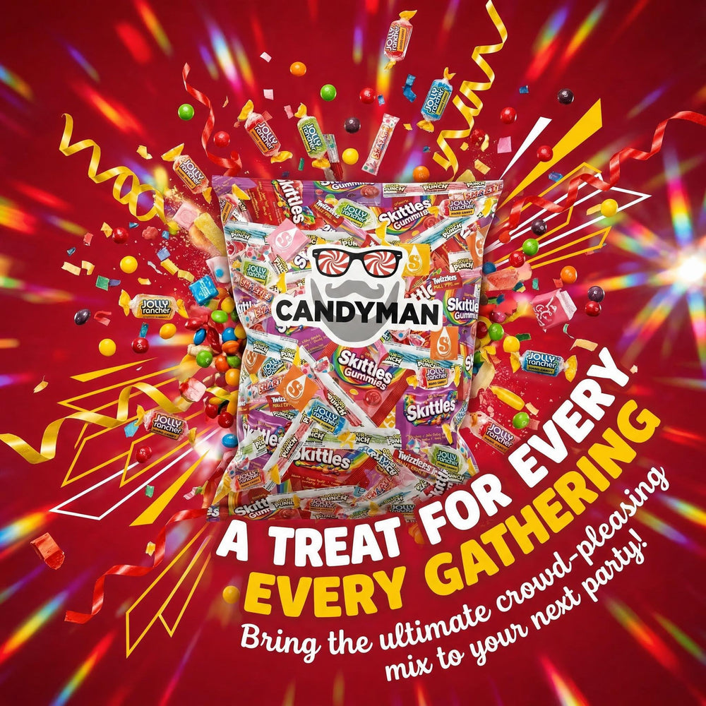 CANDYMAN close-up of gummy textures highlighting freshness and vibrant flavors