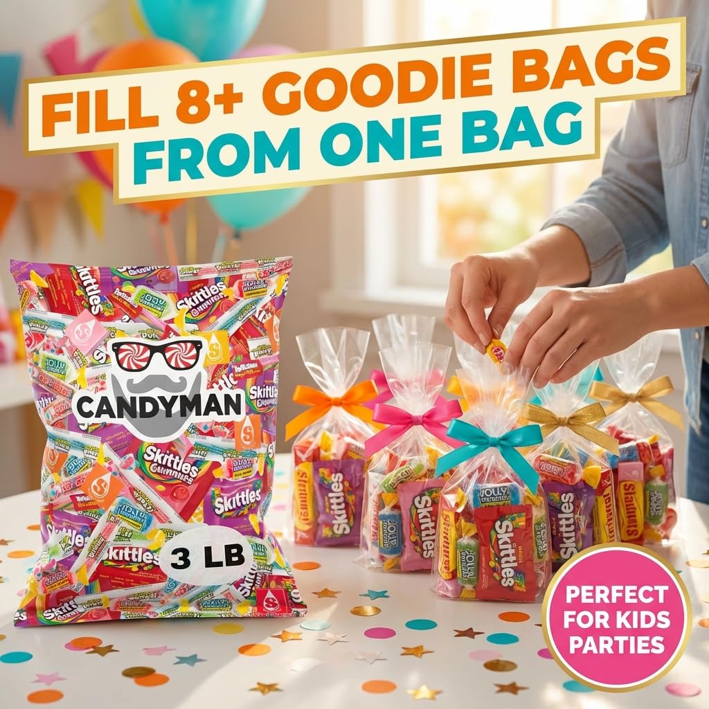 CANDYMAN bag next to a ruler to show 3 lb size and quantity