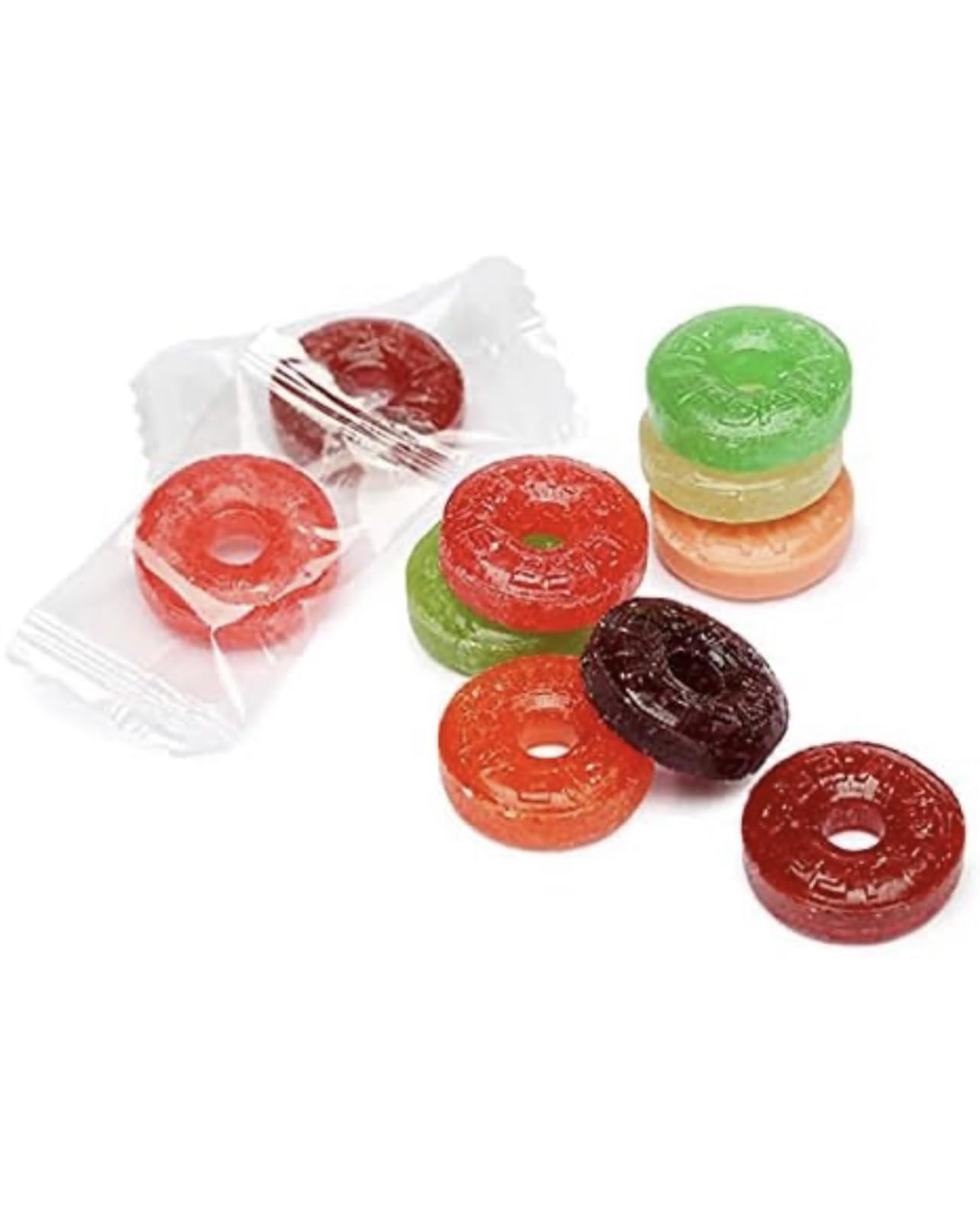 CandyRific LifeSavers top view displaying ten vivid flavors for variety