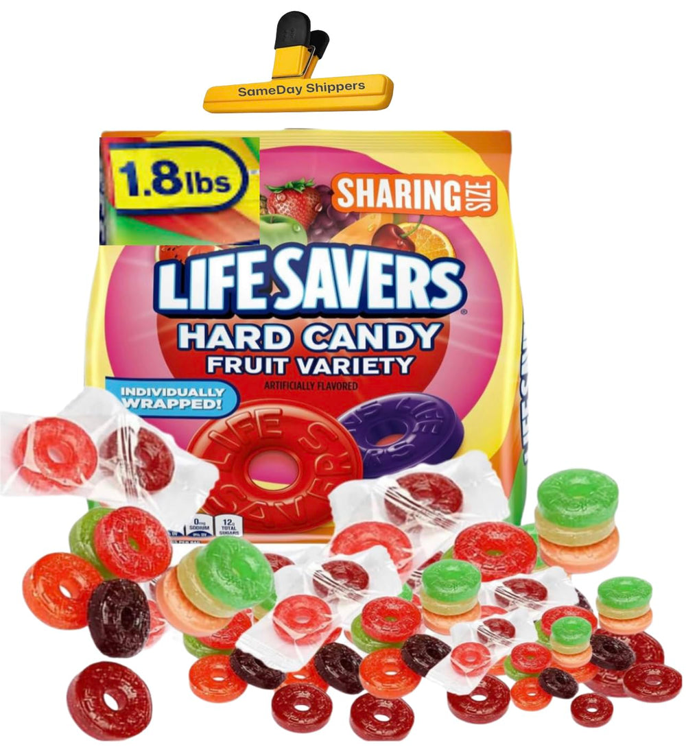 CandyRific LifeSavers front packaging showing colorful assortment and weight