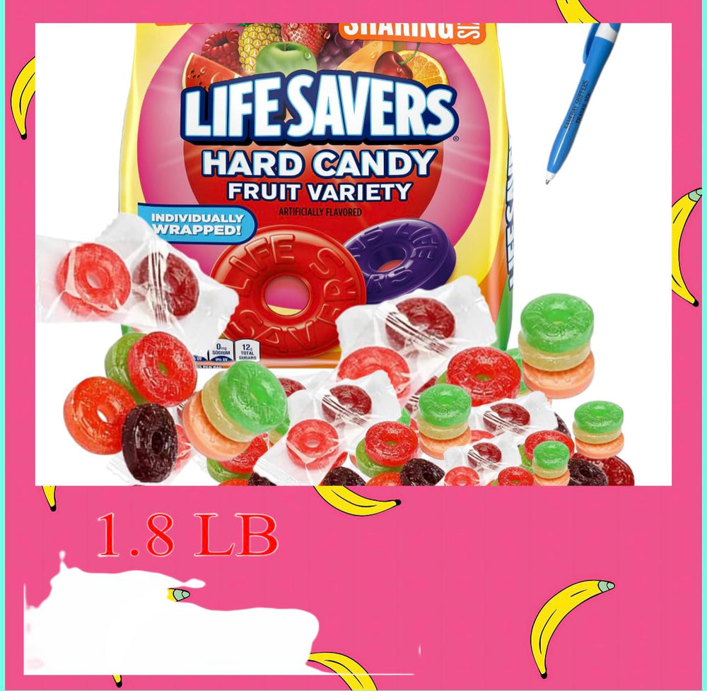 CandyRific LifeSavers jar display at party creating colorful table appeal