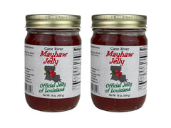 Cane River Mayhaw Jelly front jar showing rich color and premium packaging benefit