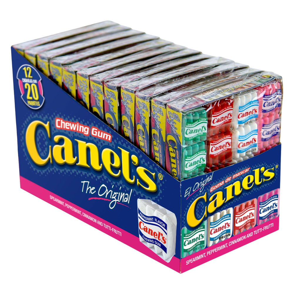 Canel’s front of display showing 60-count assortment and quick grab convenience