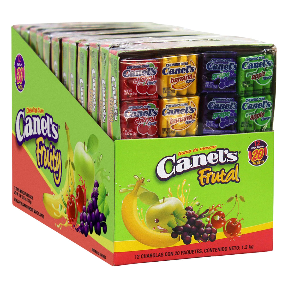 Canel’s front packaging showing colorful fruit gum variety and easy grab-and-go convenience