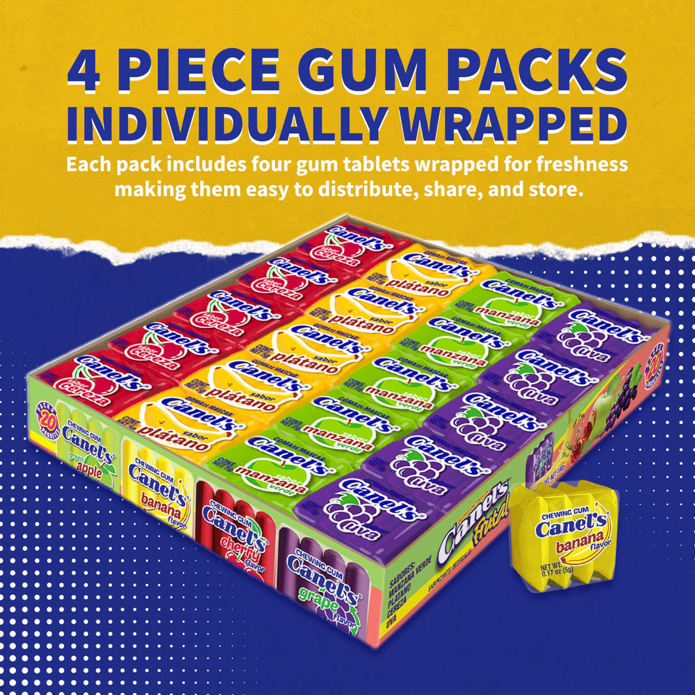 Canel’s individually wrapped gum piece showing sealed packaging for on-the-go freshness