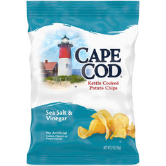 Cape Cod front packaging showing sea salt and vinegar for quick purchase benefit