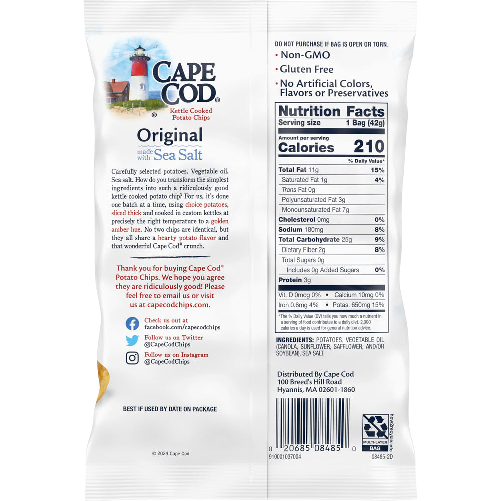 Cape Cod snack bag inside lunchbox for portable convenience