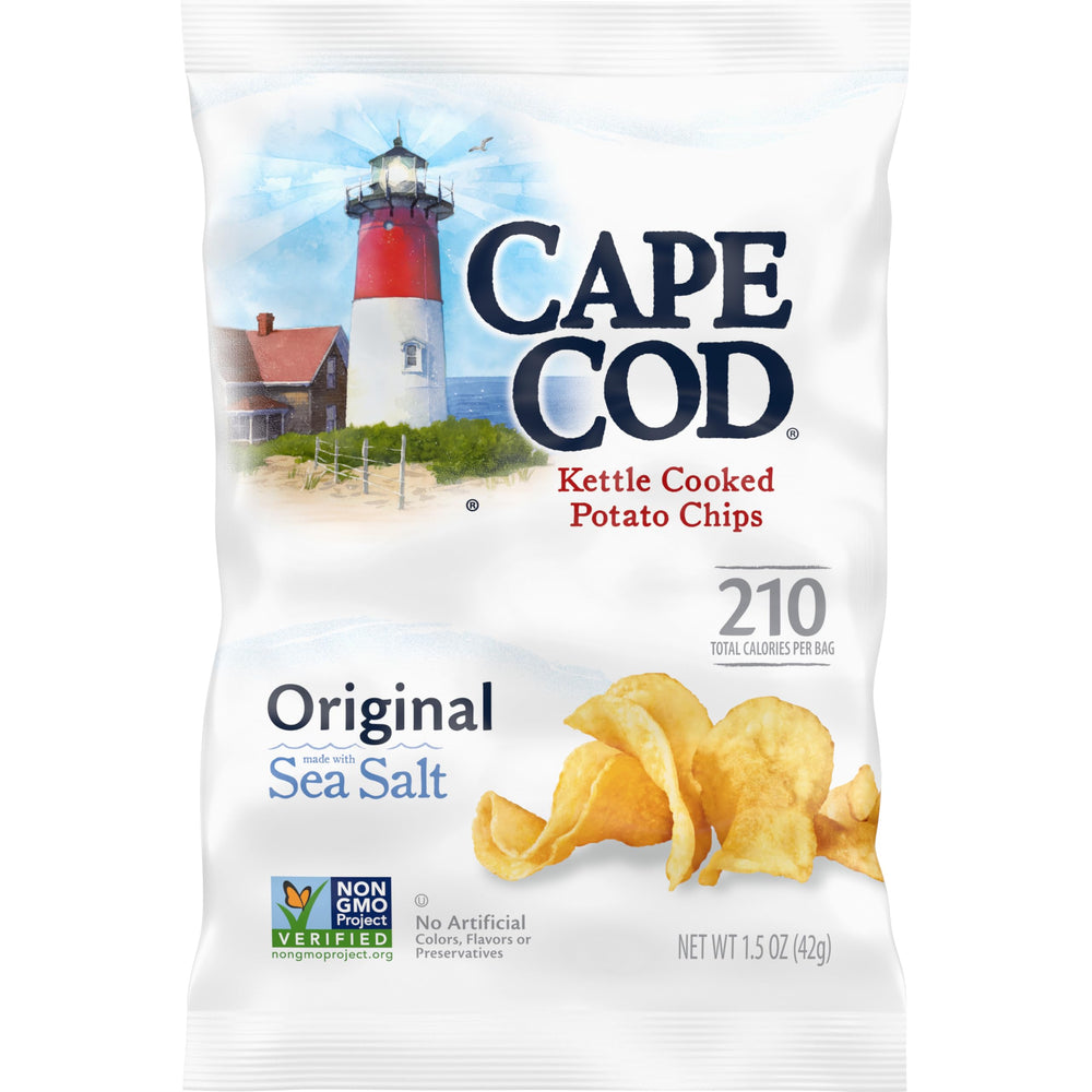 Cape Cod front packaging showing snack bag and brand appeal