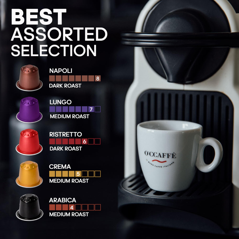 Capsucup pods arranged in a tray displaying different blends clearly