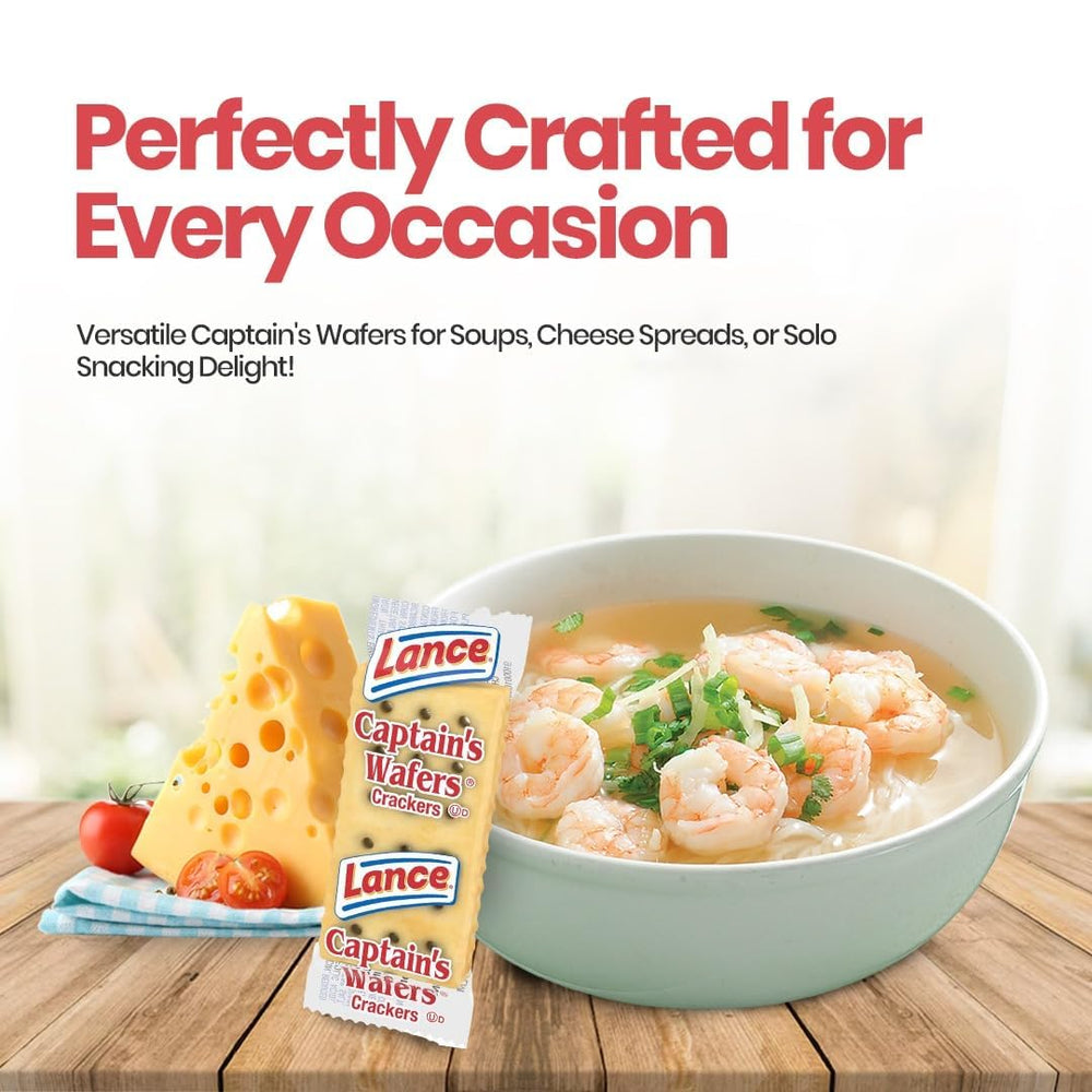 Captain's Wafers paired with cheese spread for easy serving