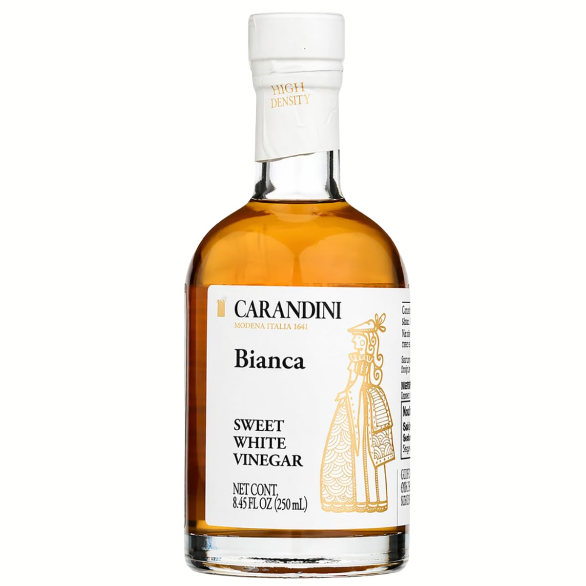 Carandini Bianca front packaging showing bottle and brand for easy pantry identification
