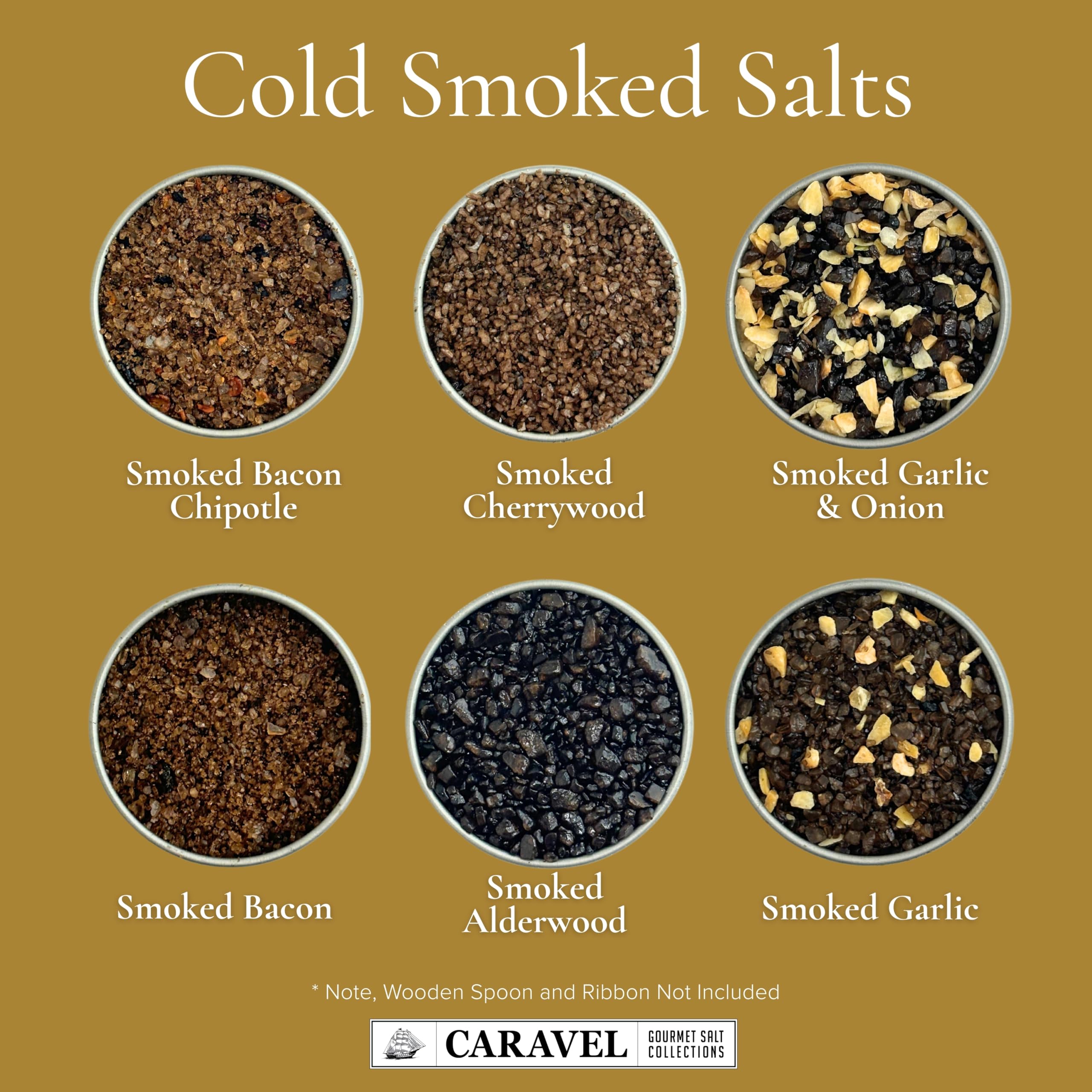 Caravel Gourmet wooden spoon scooping salt for precise seasoning control