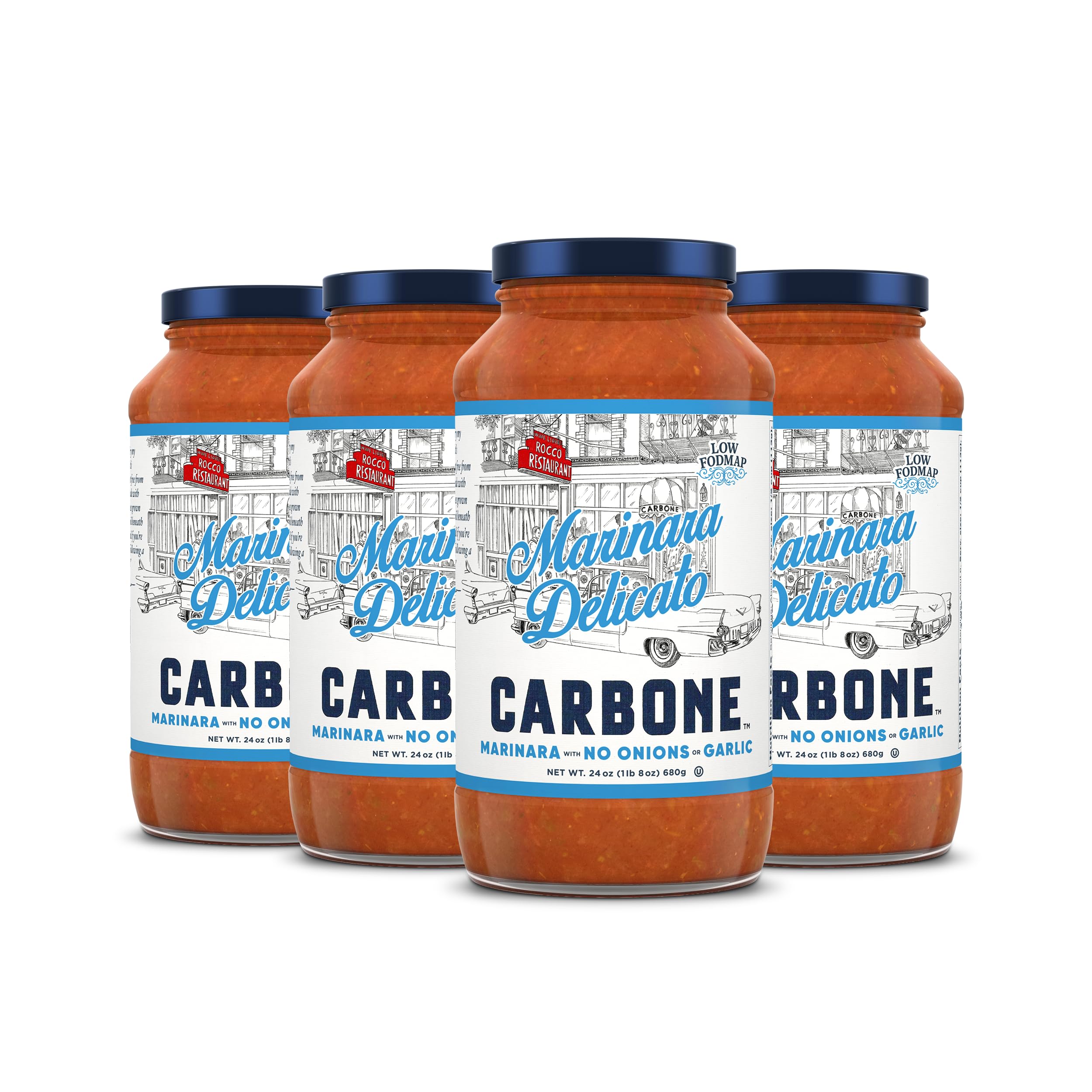 Carbone front packaging showing jar and brand benefits for authentic Italian flavor