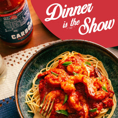 Carbone open jar with spoonful showing ready‑to‑serve consistency and aroma