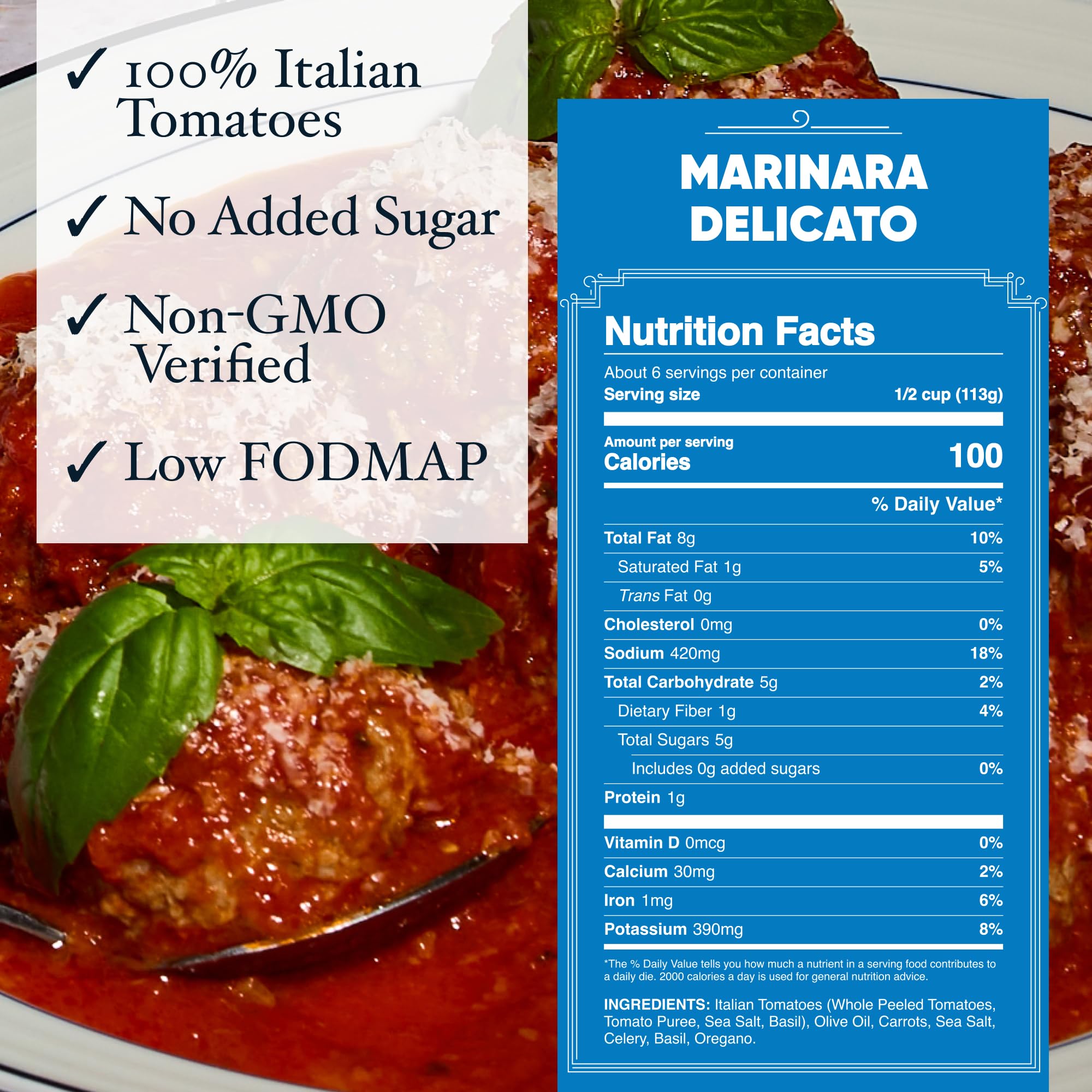 Carbone label and nutritional panel visible to confirm keto and gluten free attributes