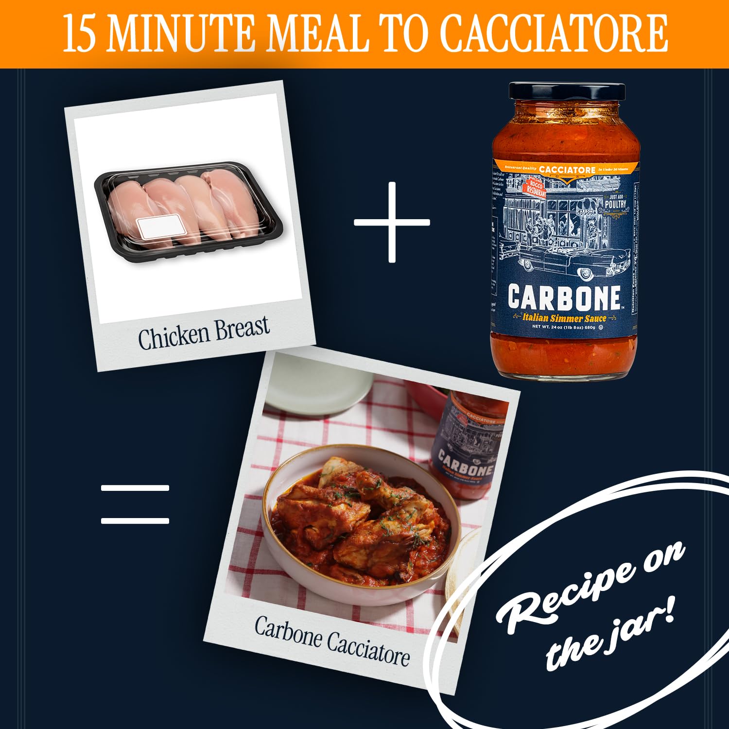 Carbone used for skillet-braised chicken Cacciatore demonstrating versatility