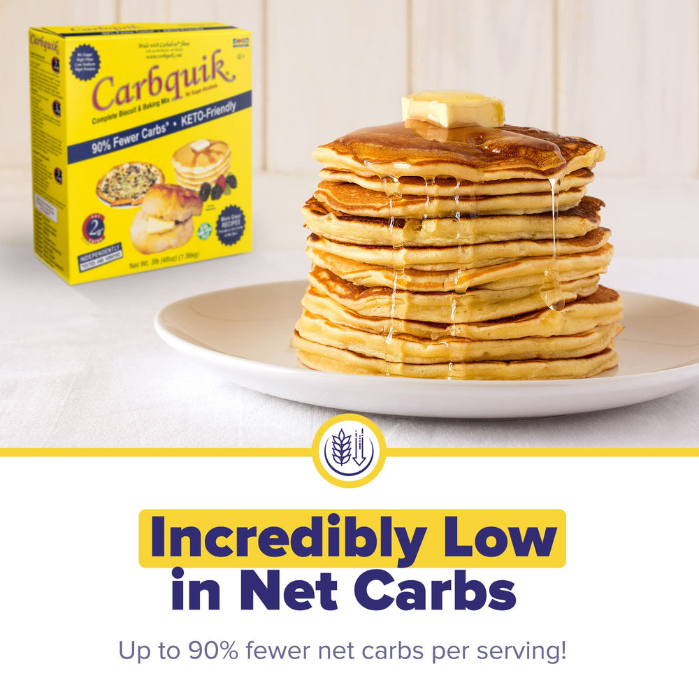 Carbquik mix close-up texture highlighting fine grain for even baking