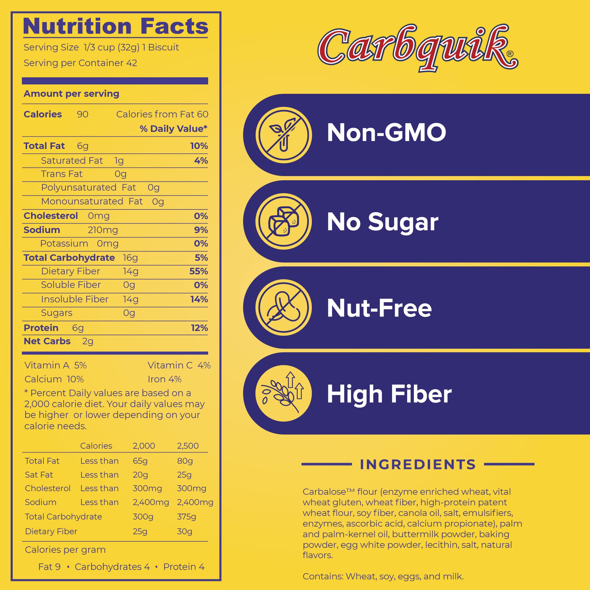 Carbquik mix close up texture showing grain and easy blending
