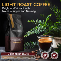 Cardiology Coffee beans in hand for scale emphasizing whole-bean freshness benefit
