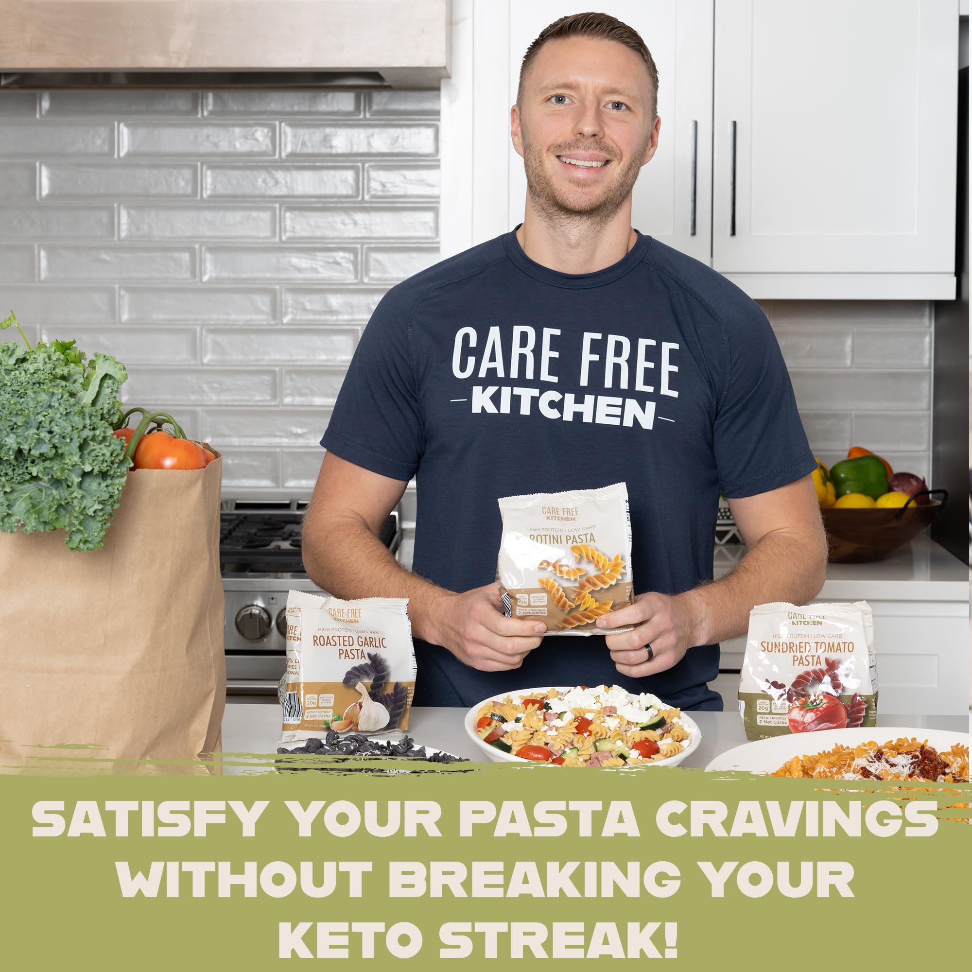 Care Free Kitchen nutrition label showing protein and net carbs clearly