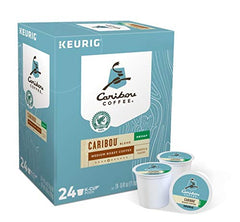 Green Mountain Coffee Roasters brewed cup in kitchen scene showing aroma and easy single-serve benefit