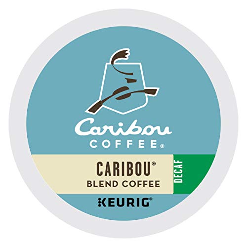 Green Mountain Coffee Roasters caribou blend decaf k-cup close-up displaying pod detail and freshness