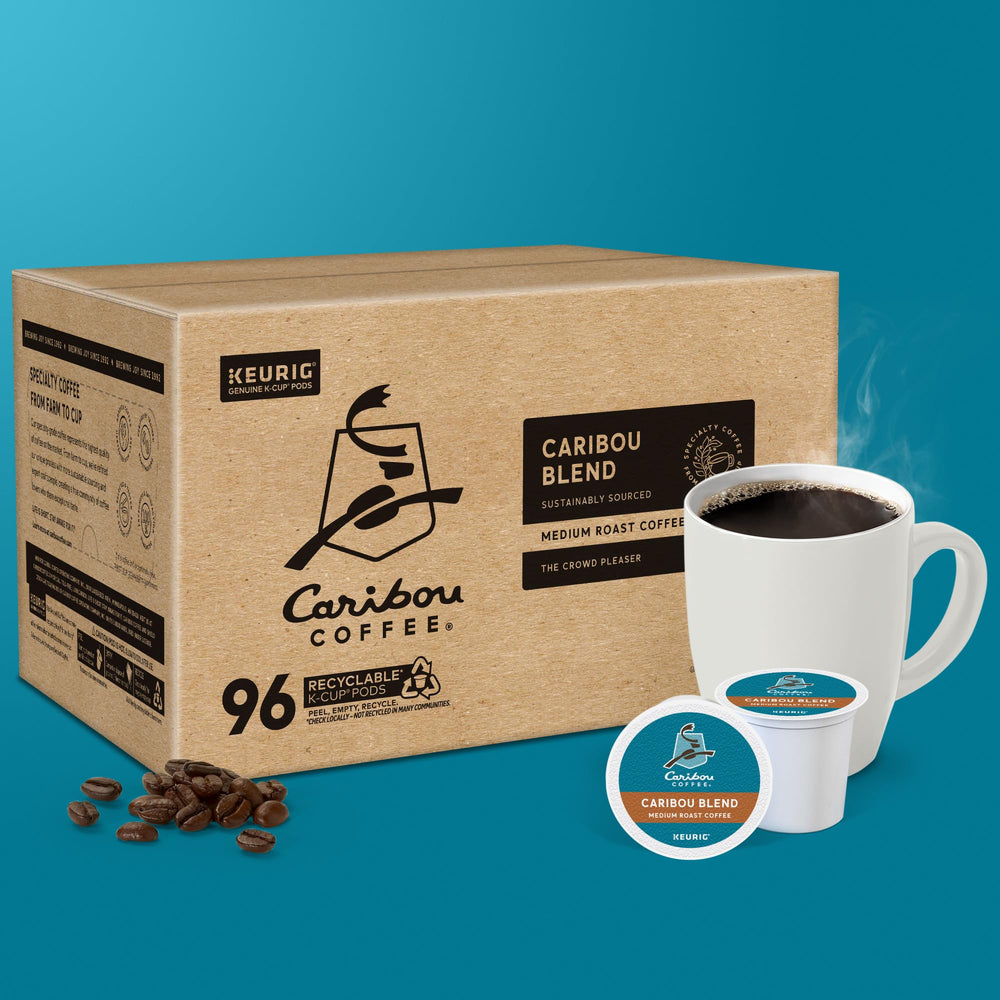 Caribou Coffee origin map label indicating Rainforest Alliance sourcing