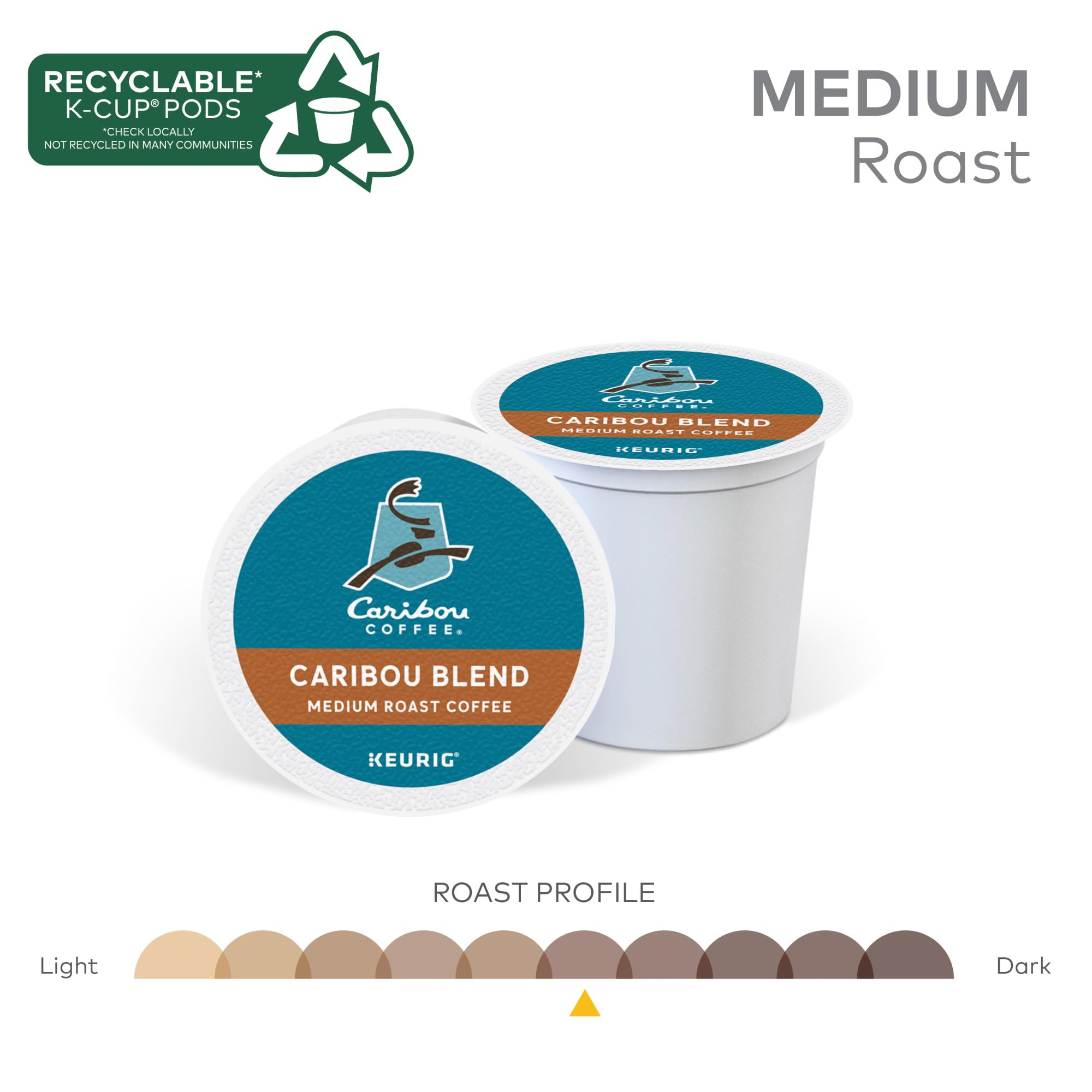 Caribou Coffee open box with 44 pods organized, benefit of a long-lasting supply