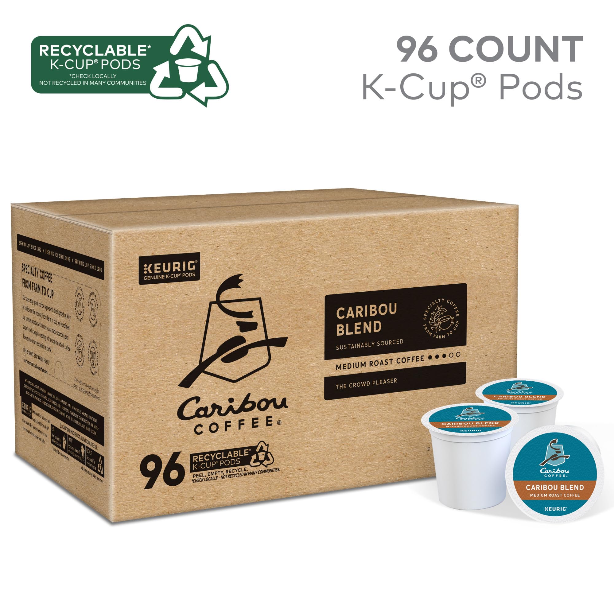 Caribou Coffee ground coffee texture highlighting rich syrupy body