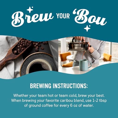 Caribou Coffee small-batch roast label detail emphasizing handcrafted quality