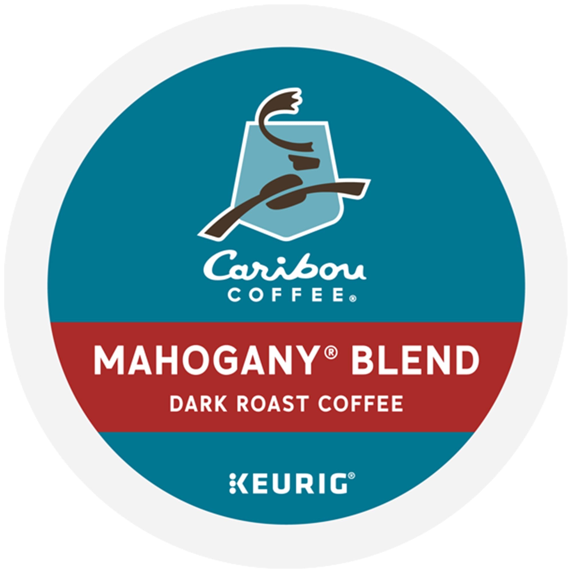 Caribou Coffee Mahogany brewed cup top view showing crema and aroma
