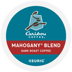 Caribou Coffee Mahogany brewed cup top view showing crema and aroma