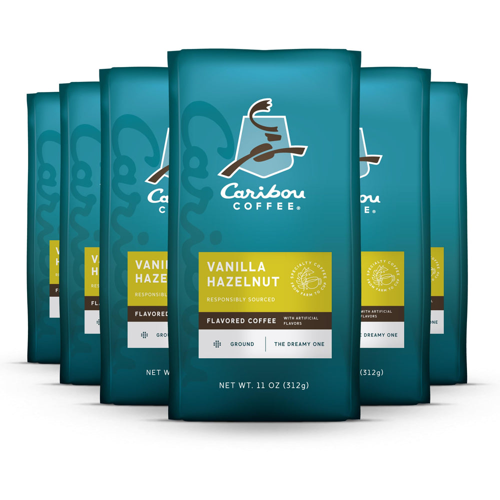 Caribou Coffee front packaging showing Vanilla Hazelnut Dreamstate for easy recognition